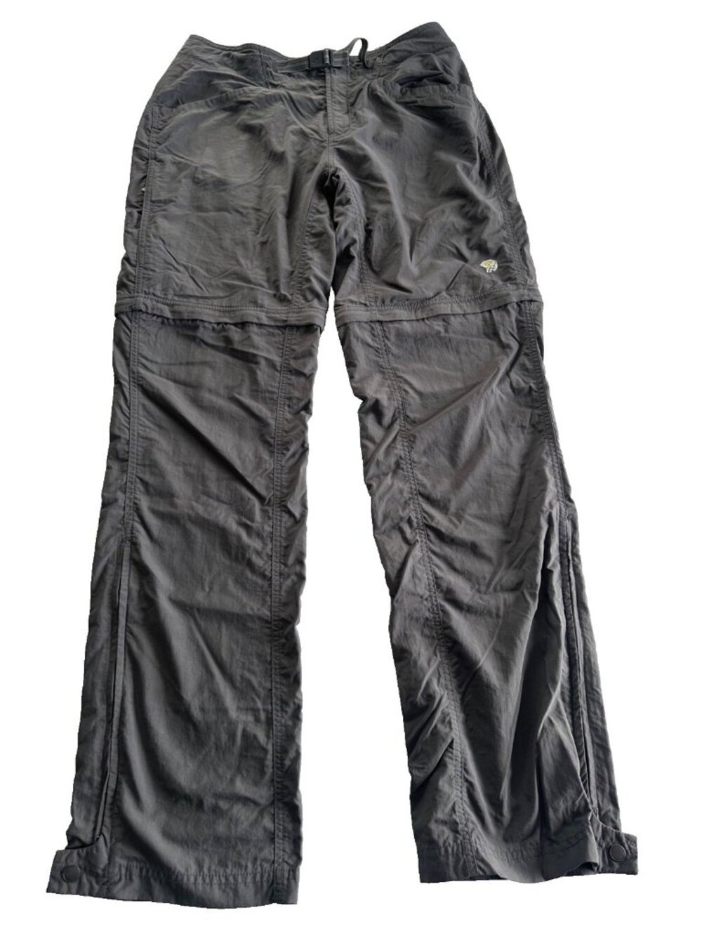 Mountain Hardwear Womens 8/34 Gray Convertible Zip Off Hiking Cargo Pants